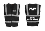 PMY Group Black High Visibility Vest - CCTV Operator