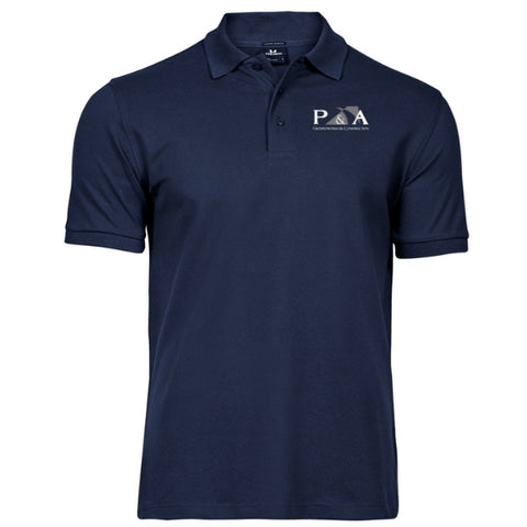 P&A Groundworks Mens Polo Shirt- Navy