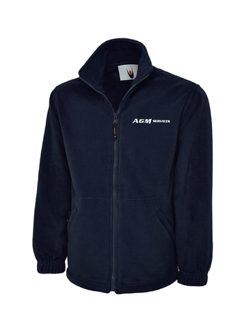 AGM Services Full Zip Fleece Jacket - Navy