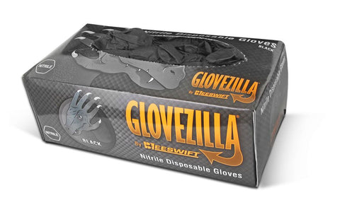Nitrile Gripper Glove - Black 10 x boxes 100 Pairs