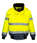 AJE Services 3-in-1 Hi Vis Bomber Jacket - Yell/Navy