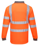 Jays Hi Viz Long Sleeved Polo Shirt - Orange - HS2