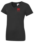 APE Ladies V Neck T-Shirt - Black